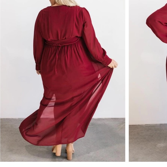 Baltic Born Celine Maxi Dress - Wine Red 3XL - Picture 7 of 15